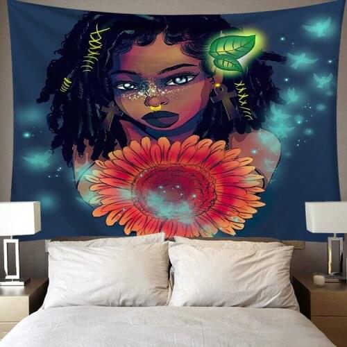3D Printing Sexy Girl Tapestry Hanging Carpet Sexy Beautiful Aafrican Woman Wall Tapestry Home Textile Wall Carpets Decoration