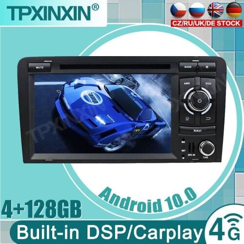 4+128G Android 10.0 For Audi A3 2003-2013 Car Multimedia Player Navigation Audio Radio Stereo Head Unit Car radio 2din