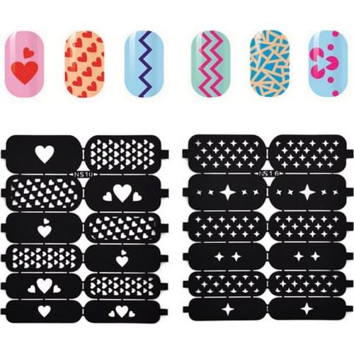 500pcs Flower Stamping Nail Hollow Sticker Templates Nail Stencils Stickers For Gel Nail Polish Template beauty new