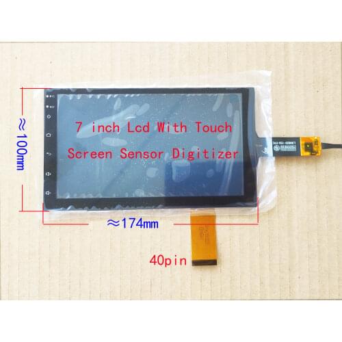 7 Inch Car Navigation Universal LCD 40Pin 1024*600 165*100mm With Digitizer Touch Screen Glass HSD070IFW1 LXH-820-150-FPC