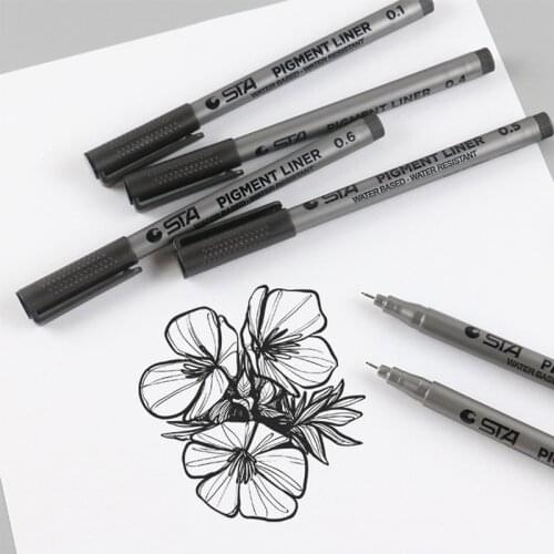 9 Pcs/ Painting Needle Pens Art Markers Fast Dry Waterproof School Drawing Sketching Journal Writing Artist Stationery Supplies