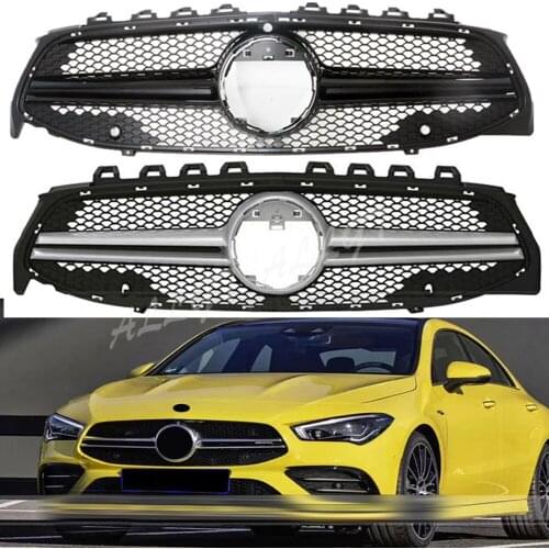 Car Front Racing Grille Billet Bumper Upper Facelift Grill Fit For Mercedes-Benz W118 CLA Class 2020 2021 AMG Style