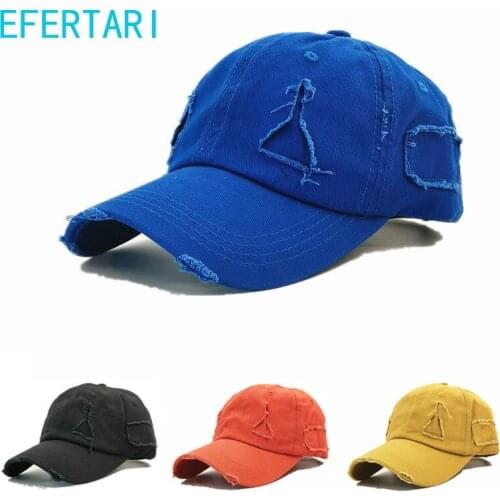 Bright color baseball cap pure cotton simple black do old solid color fashion matching matching hat