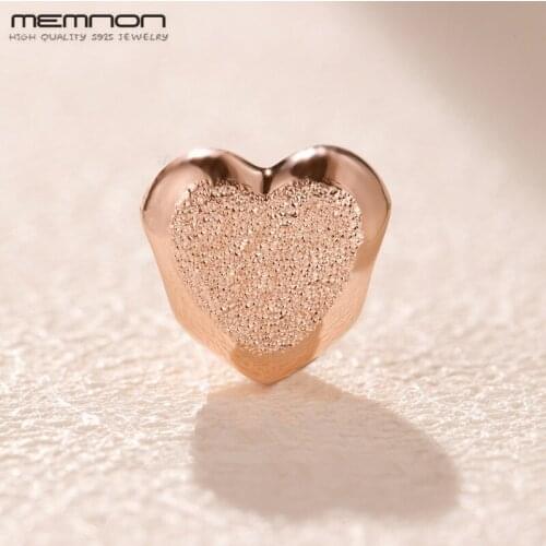 2019 925 Sterling Silver Rose Matte Brilliance Heart Charms Beads For Women DIY fit Bracelets Bangles necklace Making Jewelry