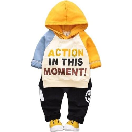 Children Spring Autumn Baby Boys Girl Clothes Toddler Hooded Pants 2Pcs/sets Outfit Infant Kids Sport Casual Clothing Tracksuits