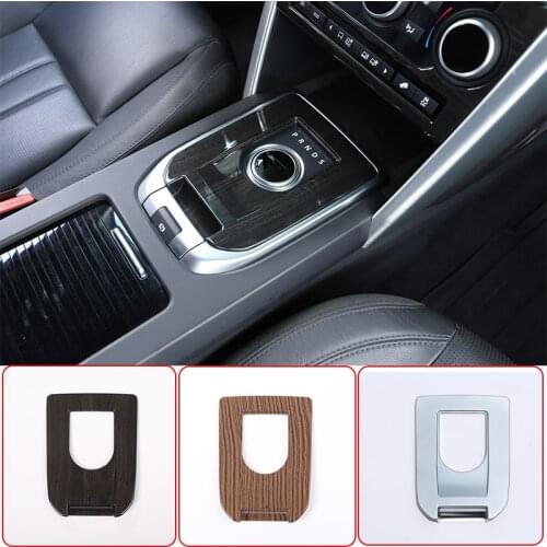 Interior Moulding Gear Shift Panel Trim Sticker Dark Wood Grain For Land Rover Discovery Sport 2015-2017