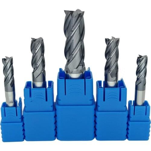 Tungsten carbide carbide milling cutter 14 mm 16 mm 18 mm 20 mm 4 slot long flat head cutter cnc cone wood metal milling cutter