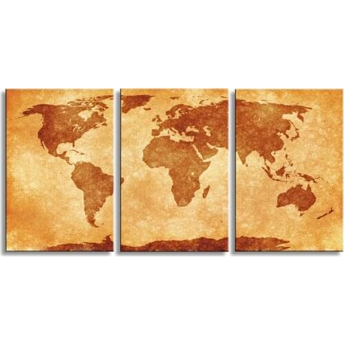 World Map painting Oil Painting 100% Hand Painted Modern Wall Art Painting ,Abstract oil painting WM-009