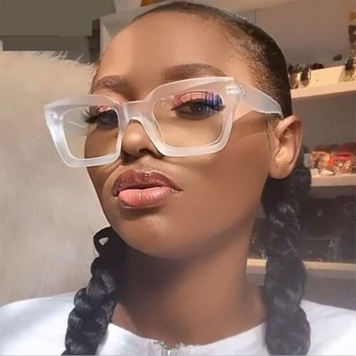 Classic Square Anti-blue Glasses Frames Men Women Rivet Brand Designer Optical Fashion Eyewear Computer Glasses 50462