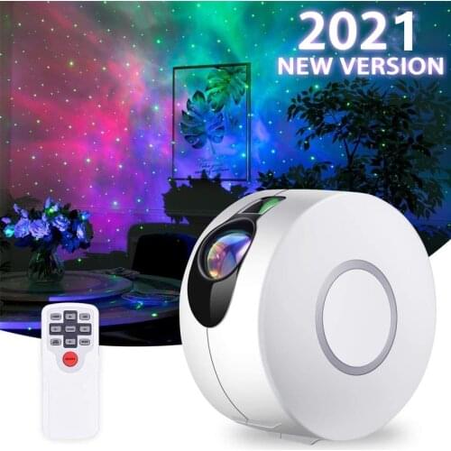 Laser Galaxy Starry Sky Projector Remote Control LED Night Light Projection Lamp Colorful Nebula Cloud Lamp Atmospher Kids Gift