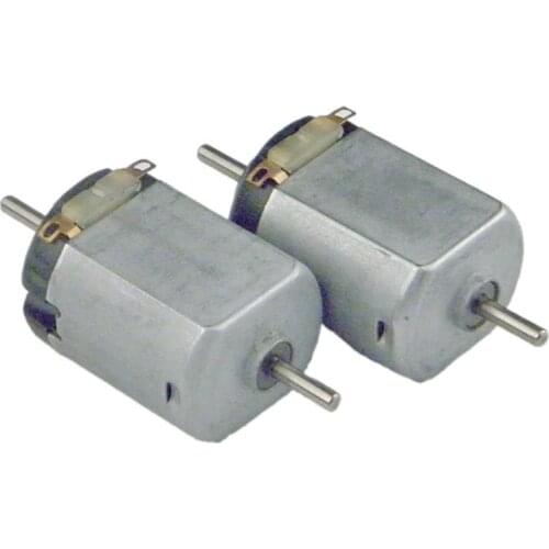 Lot of 2 Small DC Brush Motor 130 Double Shafts 1.2-3V 14000RPM for Model, Toys, Fan, Remote Control Devices