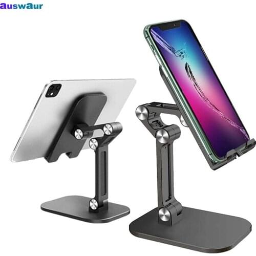 Luxury Desk Phone Holder for Tablet Smartphone Adjustable Universal Portable Bracket Foldable Mobile Stand for IPhone 12 Pro Max