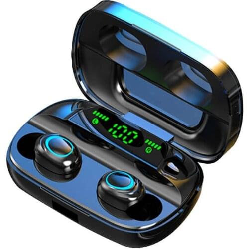 TWS Earbuds Wireless Bluetooth Earphones 5.0 9D Stereo Sport Waterproof Smart Noise Cancel Fingerprint Touch Earsets With Mic