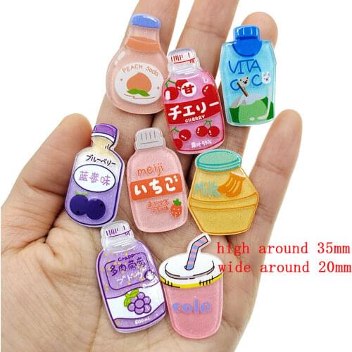 New arrival DIY acrylic cartoon Drinks cabochons accessories planar resin horse for kids hair clips cover accessories