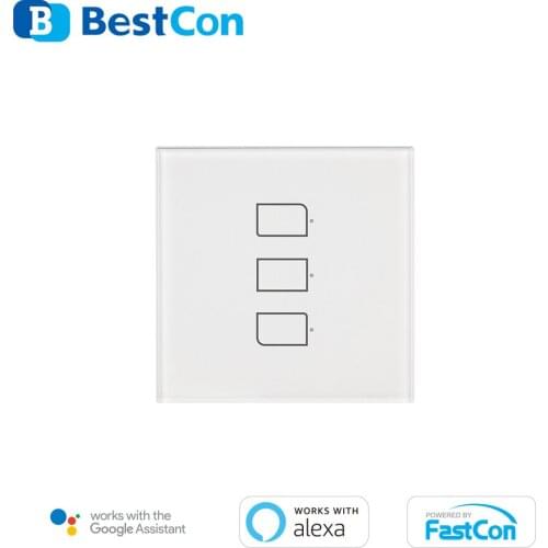 BroadLink BestCon TC2S 3GANG RF Single Pole Smart Wall Light Switch UK Standard Alexa Google Assistant Voice Control Single Live