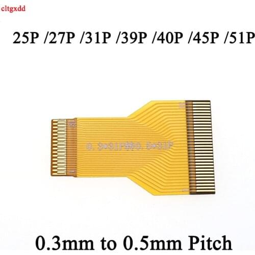 1pcs FPC Transfer board 0.3mm to 0.5mm pitch 25P 27P 31P 39P 40P 45P 51P FPC FFC Transfer flexible Cable Flat Cable