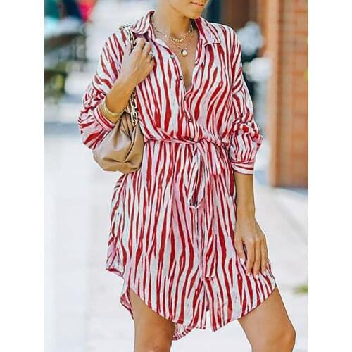 QDNIXILA Fashionable Shirt Dresses