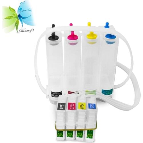 Winnerjet Continuous Ink Supply System for Epson T0751-T0754 Used for EPSON Stylus C59 CX2900 CX2905
