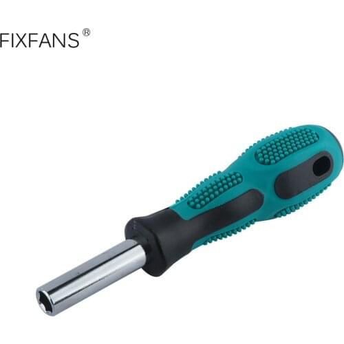 FIXFANS 6.35mm Mini Short Screwdriver Handle Magnetic Bit Holder Extension 1/4 Inch Hex Shank Socket Adapter Hand Tools