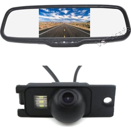 Vardsafe VS223C Car Reverse Camera & Clip-on Rear View Mirror Monitor For Volvo S80 S60 S60L XC60 XC90 V70 XC70 1999-2009 HD