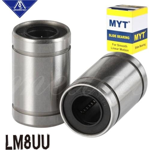 High precision MYT BEARING LM8UU 8x15x24mm 8mm Ball Bearing Bush Bushing Reprap Anet A8 Prusa I3 3D Printer Cnc Parts