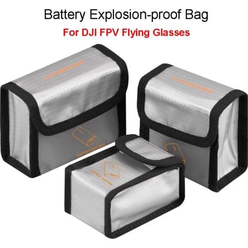 Battery Explosion-proof Bag for DJI FPV Combo Flying Goggles Fireproof Waterproof Lipo Battery Storage Bag Safety Protector