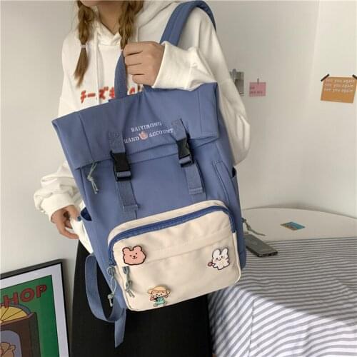 Female Fashion Waterproof Nylon Shoulder Bags College Student Cute Backpack Women Harajuku School Bags Kawaii Backpack