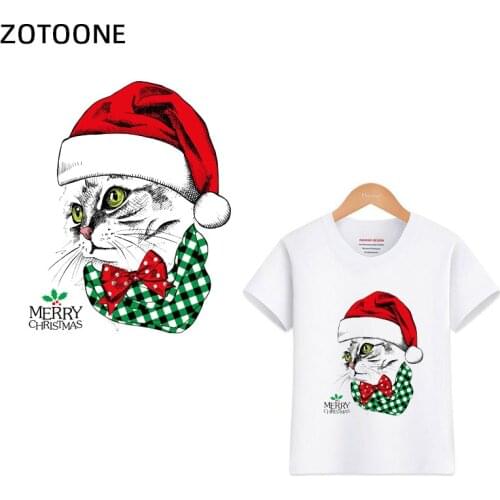 ZOTOONE Christmas Iron on Heat Transfers Cartoon Wapiti Vinly Stickers Iron on Patches for Clothing T-shirt Bag Curtain G