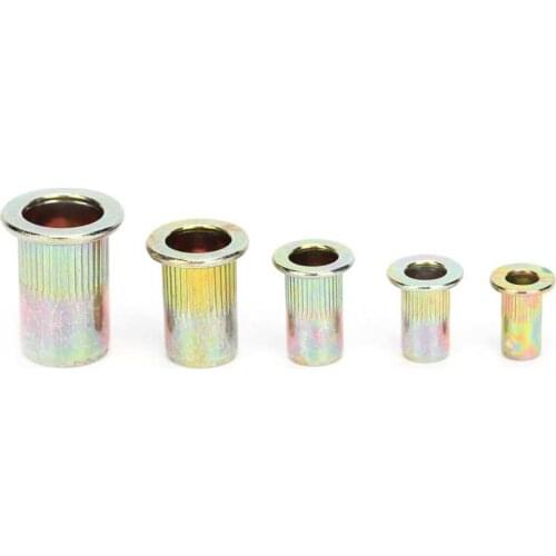 200Pcs M3/M4/M5/M6/M8 Mixed Zinc Plated Rivet Nut Threaded Rivet Insert Nut