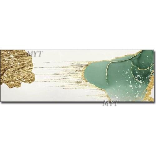 2020 Rushed Quadros De Parede Para Sala Paint By Modern Abstract Mural Artwork Bedroom Gold Foil Hand Painting Dl2233