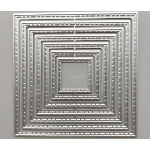 2021 Square Frame Metal Cutting Dies DIY Scrapbooking Paper Photo Album Crafts Mould Cards Embossing Mold Stencils for Decor