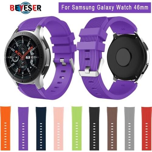 22mm Watch Strap Band Silicone For Samsung Galaxy Watch 46mm Band Strap Smart Bracelet Sport Replacement Accessories Watch Bands