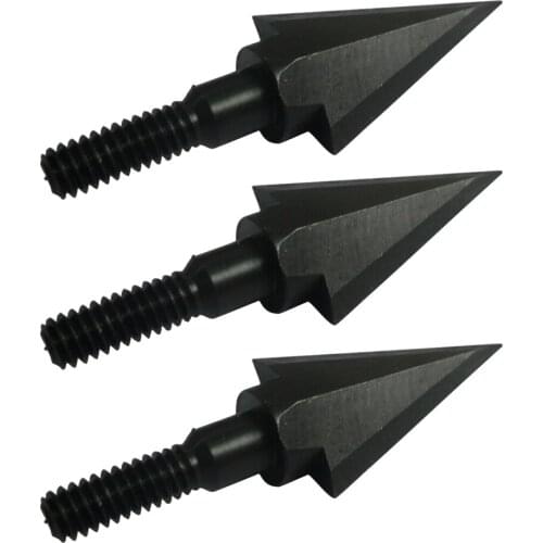 3Pcs Classical Iron Barb Broadhead Medieval Arrowhead 100Grain Archery for Compound/Recurve Bow Hunting