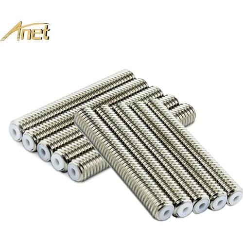 Anet A6 A3 10PCS 1.75MM M6X40MM 3D printer parts PTFE tube inside Nozzle Throat for MK8 Tube Makerbot 3D Printer