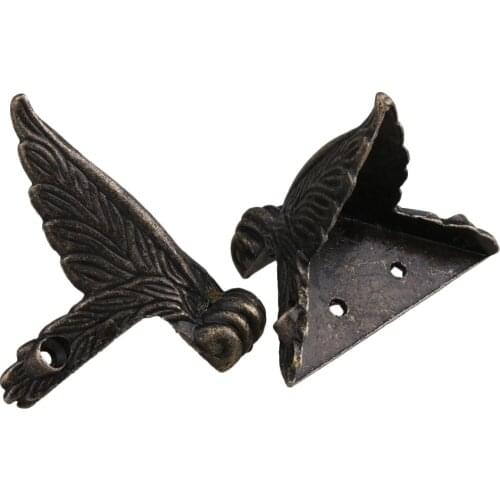 Antique Bronze Corner Pad Protector with Mounting Screws Pack of 4
