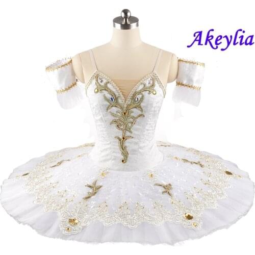 High quality White Professional Ballet Tutu for women pancake Tutu No elasticity Ballet performance beautiful ballet Tutu JN0165