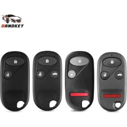Dandkey Keyless Entry Replacement Remote Key Fob Case Shell 2/3/4 Buttons For Honda Accord Civic CRV Jazz S2000 Fit Odyssey