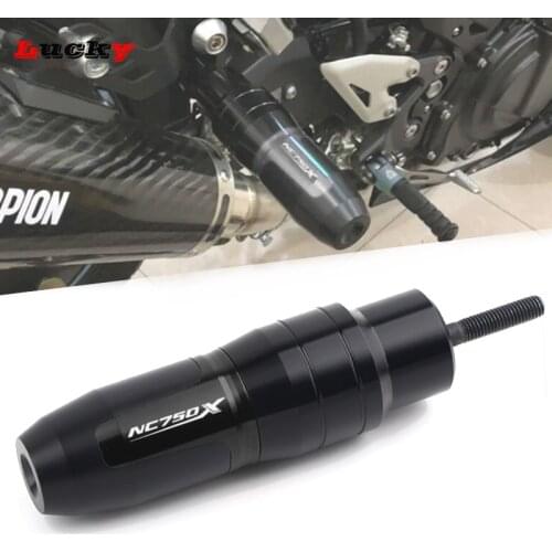 For Hond NC750X NC 750X NC750 X Motorcycle CNC Accessoires Falling protection Exhaust Slider Crash pad slider with logo ”NC750X"