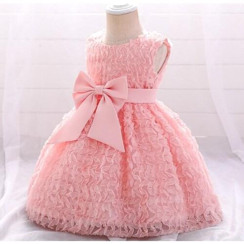 Baby Girl Weeding Dresses New Kids Dresses For Girls Costume Big Bow Flower Girls Princess Dress Children Evening Party Dress