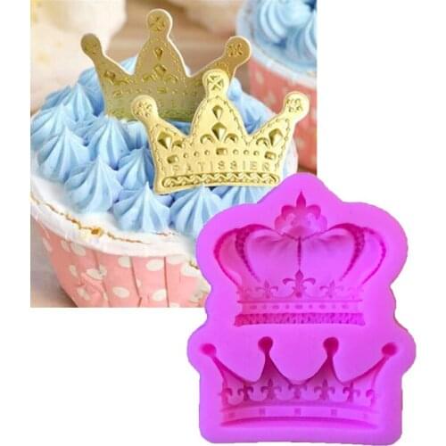 Crown Silicone Mold Sugarcraft Fondant Mold Baby Shower Birthday Cake Decorating Tools Chocolate Gumpaste Mold Kitchen Baking