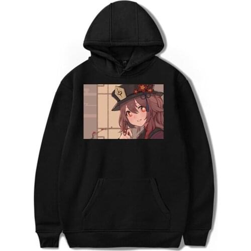 Hu Tao Kawaii Hoodie Aesthetic Loose Genshin Impact Printed Fashion Clothes Harajuku Clothing Casual Streetwear Women Sweatshirt