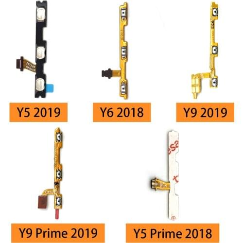 Power On Off Volume Side Button Key Flex Cable Replacement Parts For Huawei Y5 Y6 Y7 Pro Y9 Prime 2017 2018 2019