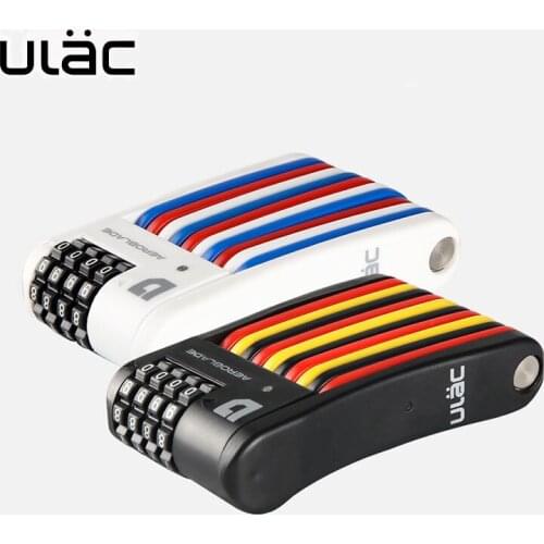 ULAC Mini Bicycle Folding Lock 4 Digit Combination Password Bicycle Lock Steel Safety Lock For Anti-Theft Security Bicycle Lock