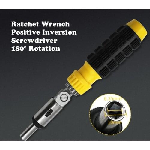 Multi-functional Ratchet Wrench 180° Rotation Positive Inversion Hand Tools For Car/Furniture/Constuction Repairing Tools