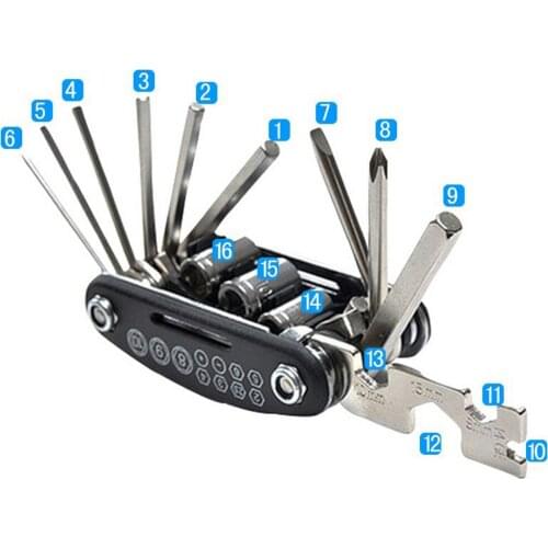 Multitool Bicycle Repair Tools Kit Hex Spoke Cycling Screwdrivers Tyre Lever Allen Wrench MTB Mountain Bike Cycling Accessories