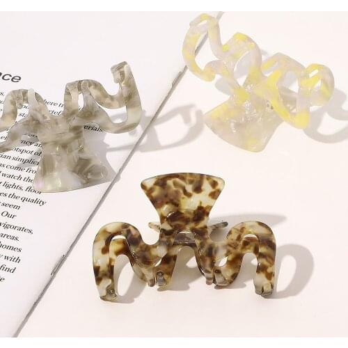 New Fashion Elegant W Shape Hair Claws Hair Accessories Hairclips Hairpins Ladies Hairgrip Headwear Girls Ornaments Crab Bands
