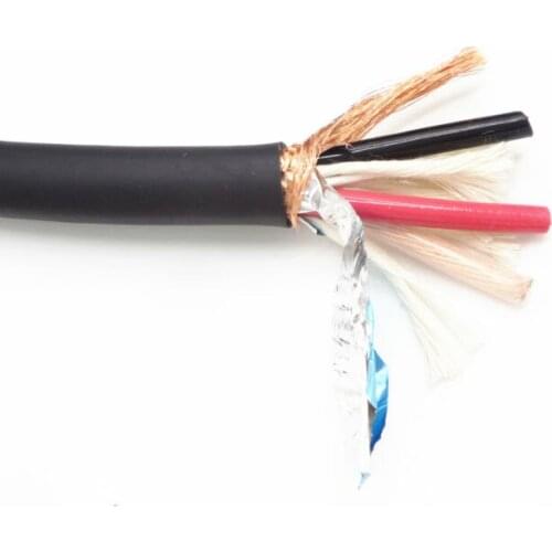 OD11.8mm 3*4.0 square 3 core 4N oxygen-free copper red copper wire Advanced shielded audio cable HIFI audio equipment power line