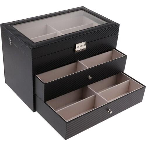 18 Space Eyeglass Sunglass Storage Glasses Display Box Organizer