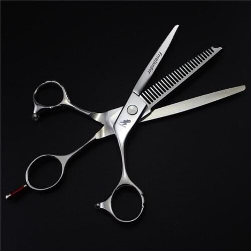 Freelander 6inch Cutting and Thinning Combined Into One Hair Scissors Dual Use Professional Hairdressing Scissors for Barber