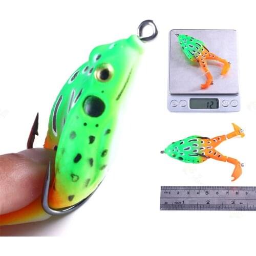 Floating Frog Lure with Double Propellers Legs Long-Throw Bionic Bait Reusable Fishing Accessories for Lake Sea XR-Hot